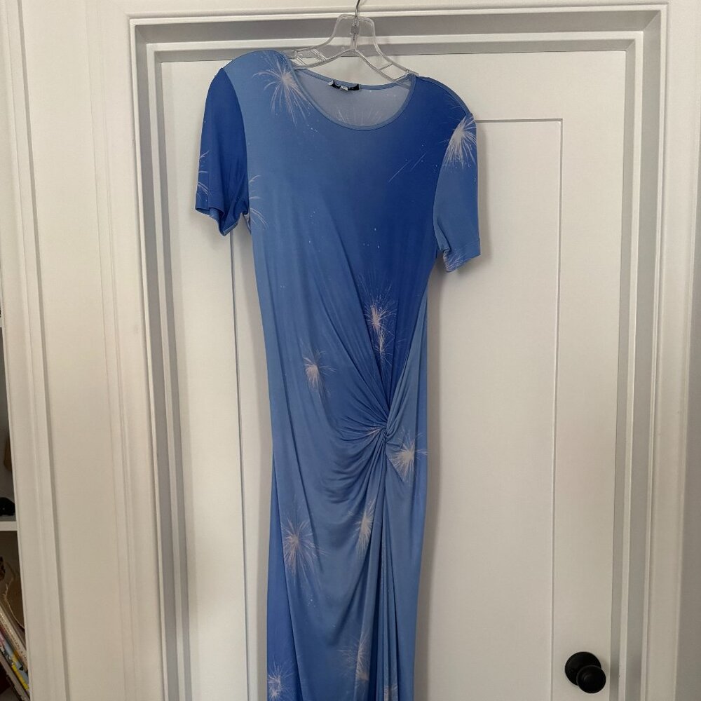 PRISCAVera Blue Knot Dress w/ Slit